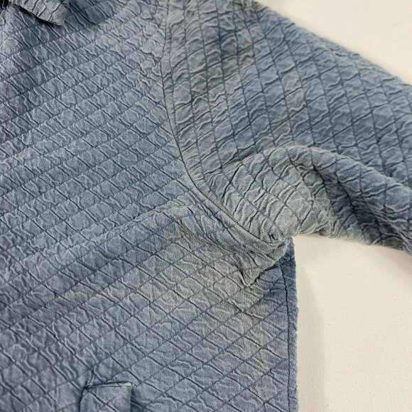 The Territory Ahead Jacket Mens Large Blue Quilted Button Front Cotton Made USA - Picture 4 of 8